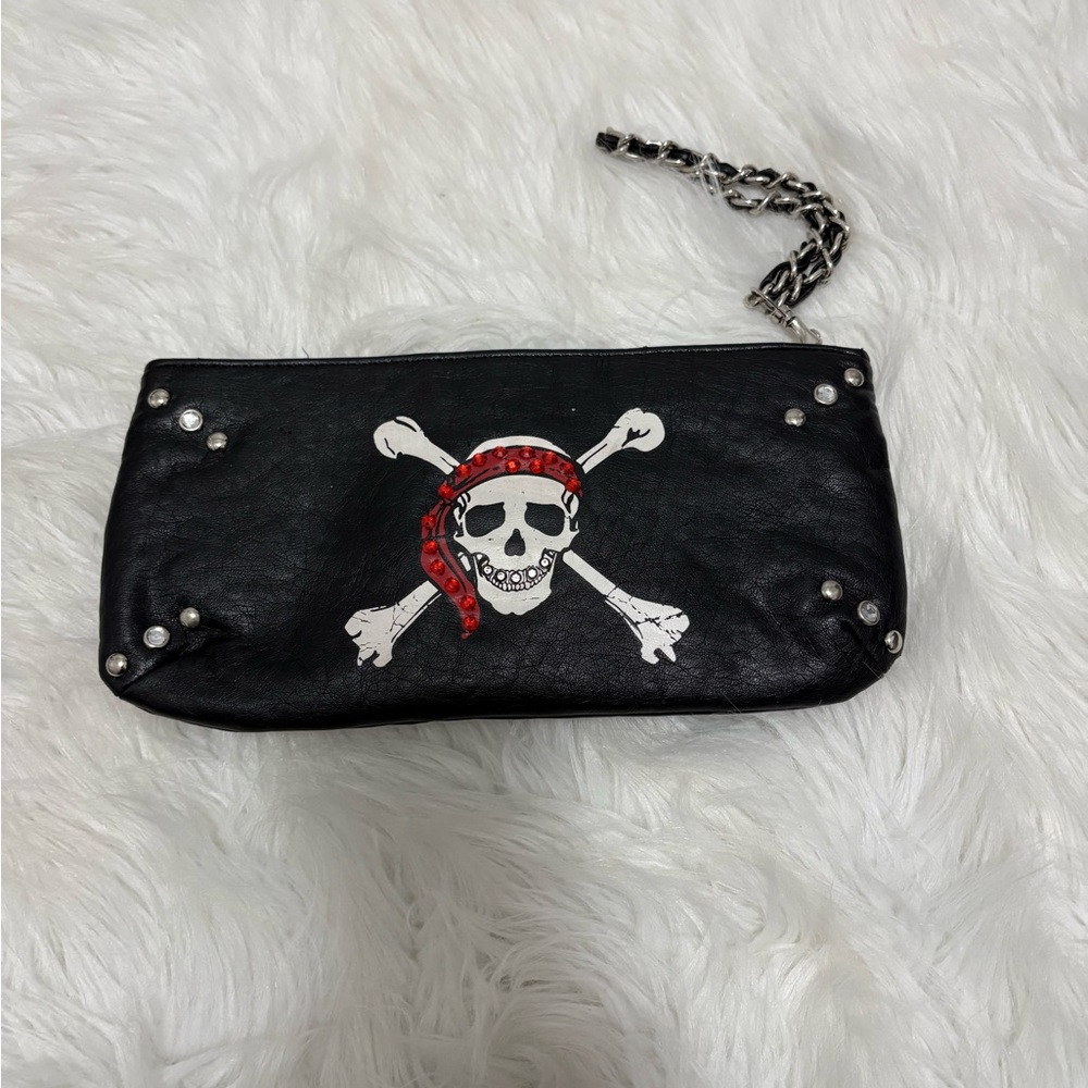 Skull and Crossbones Black Clutch